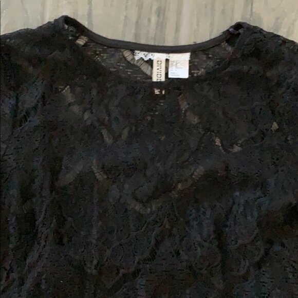 H&M black lace dress with slip - Picture 2 of 4